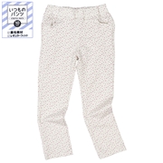 [キッズ]いつものパンツ10分丈  裏毛　レギュラー　柄 ピンク