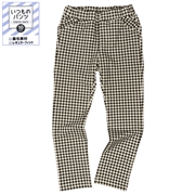 [キッズ]いつものパンツ10分丈  裏毛　レギュラー　柄 アイボリー