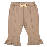 [ベビー]８分丈パンツ　裾フリル　ブラウン