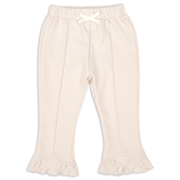 [キッズ]８分丈パンツ　裾フリル　アイボリー