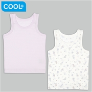 [ベビー]ひんやり綿１００％　タンクトップ２枚組　マーメイド