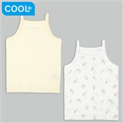 [ベビー]ひんやり綿１００％　キャミソール２枚組　アイス
