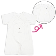 半袖　ドレスオール　肌着付　オフホワイト