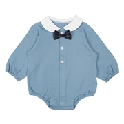 ネクタイ付きロンパース　ブルー
