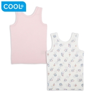 [ベビー]前後着られるメッシュ　タンクトップ　２枚組　ユニコーン　ピンク