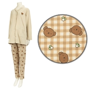 [授乳仕様]長袖パジャマ　ボリス　ベージュ