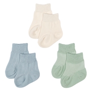 履き口ソフトでズレにくいソックス３足組　アイボリー