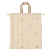 持ち手付き巾着　イブル ベージュ