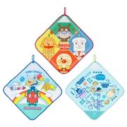 ループ付きタオル３Ｐアンパンマン　ブルー