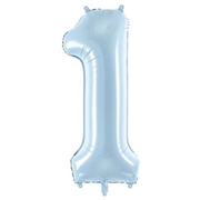 ナンバーバルーン「1」 ライトブルー