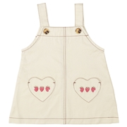 [ベビー]ジャンパースカート ポケット刺しゅう　アイボリー