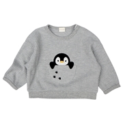 [ベビー]長袖トレーナー  ポケットアニマル　グレー