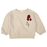 [キッズ]長袖トレーナー  ポケット恐竜　ベージュ