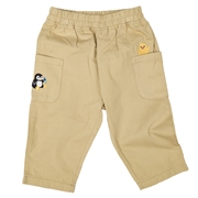 [ベビー]１０分丈パンツ  ポケット刺しゅう　ベージュ