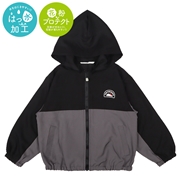 [キッズ]はっ水ジャケット　フード付き　グレー
