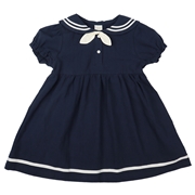 [キッズ]セーラーワンピース　ネイビー
