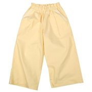 [キッズ]１０分丈ワイドパンツ　イエロー