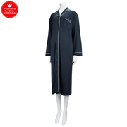 [授乳仕様]なめらかタッチリラックスワンピース ブルー