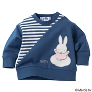 [キッズ]長袖トレーナー　ミッフィー　ネイビー