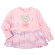 [キッズ]ＩＦ　長袖Tシャツ　レインボーレース　ピンク