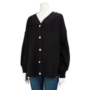 長袖トップス付きカーディガン　ブラック