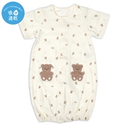 半袖ドレスオール総柄　吸水速乾　アイボリー