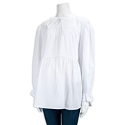 長袖ティアードブラウス　オフホワイト