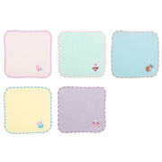 刺繍ミニタオル5枚組　アニマルスイーツ