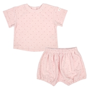 [乳児]セットアップ　パイル　ピンク