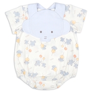 スタイ付半袖ロンパース　ゾウ