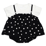 チュニック風半袖ロンパース　ドット