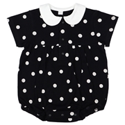 衿付半袖ロンパース　ドット
