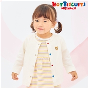 [ベビー] カーディガン ホワイト[ミキハウス　ホットビスケッツ]
