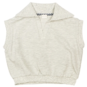 [ベビー]ベスト　衿付き　グレー