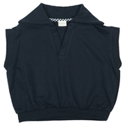 [ベビー]ベスト　衿付き　ネイビー