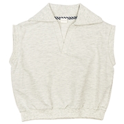 [キッズ]ベスト　衿付き　グレー