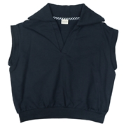 [キッズ]ベスト　衿付き　ネイビー