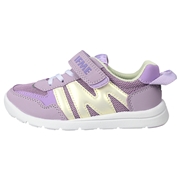 [15.0~17.0cm]イフミーライトゴム紐ベルトキッズシューズ　パープル
