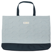 大きめキルトレッスンバッグ　くるま　ブルー