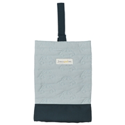 キルトシューズバッグ　くるま　ブルー