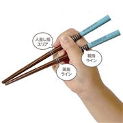 天然木の お箸 ブルー