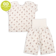 [ベビー]お着替え応援　半袖パジャマ　かぶり　うさぎ