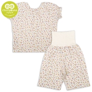 [ベビー]お着替え応援　半袖パジャマ　かぶり　花