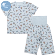 [キッズ]お着替え応援　半袖パジャマ　前開き　恐竜