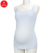 ママと赤ちゃんのためのさわやかリブタンクトップ　ブルー