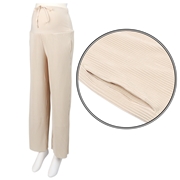 セルフチョキチョキ細プリーツパンツ　ベージュ