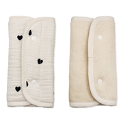 [リバーシブル]だっこひもベルトカバー ガーゼ ハート刺繍