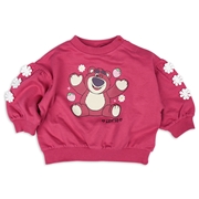 [ベビー]長袖トレーナー　花レース　ロッツォ　ローズ