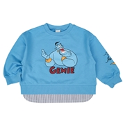 [キッズ]長袖トレーナー　レイヤード風　ジーニー　サックス