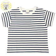 [キッズ]いつものＴシャツ　半袖　天竺素材　ネイビー